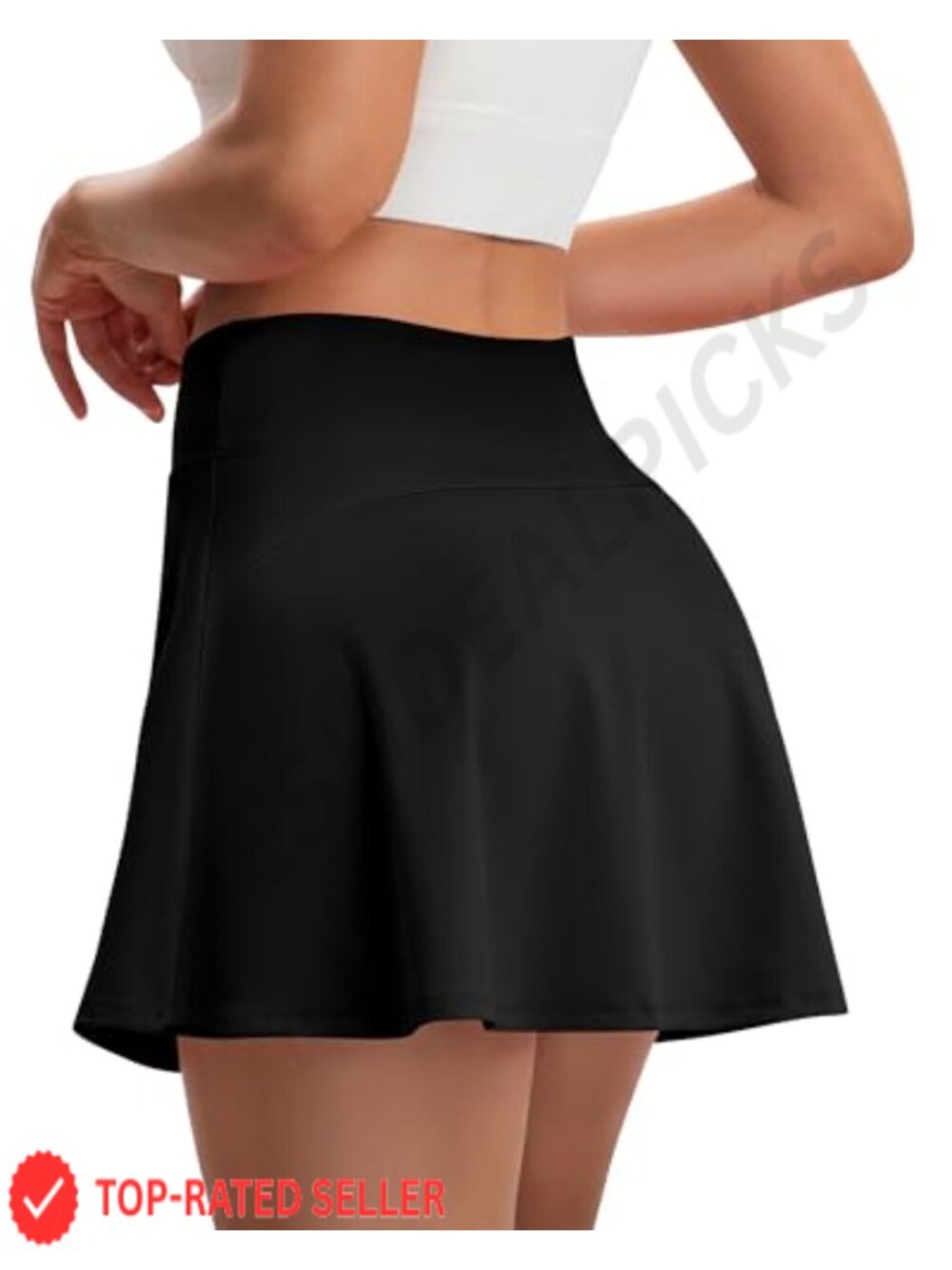 Women's Tennis Skort with Pockets Built-in Shorts Golf Skort High Waist A-Line